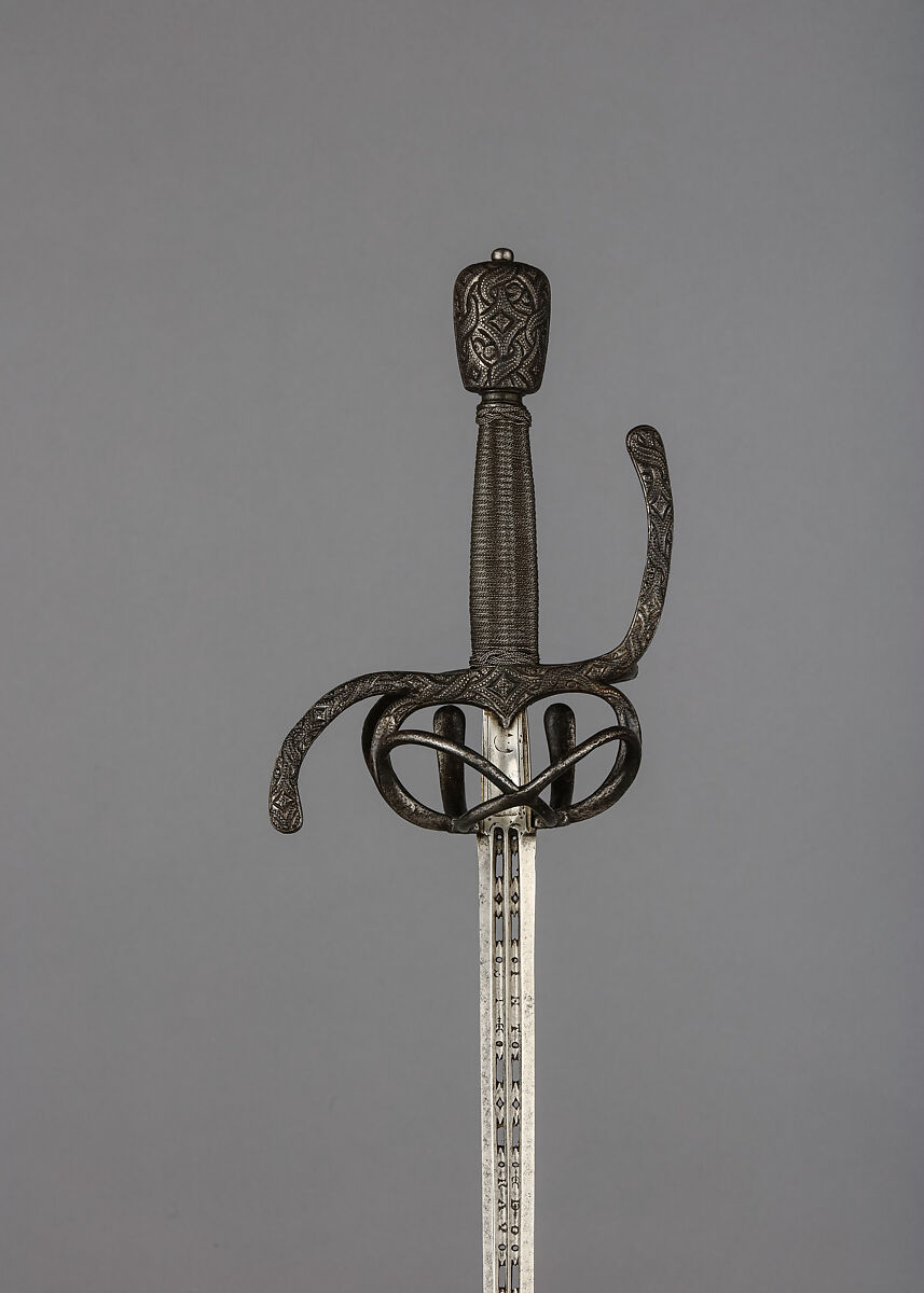 Rapier, Steel, silver, iron wire, German