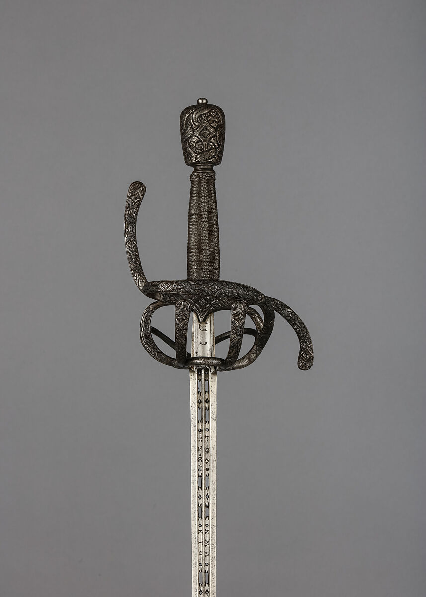 Rapier, Steel, silver, iron wire, German 