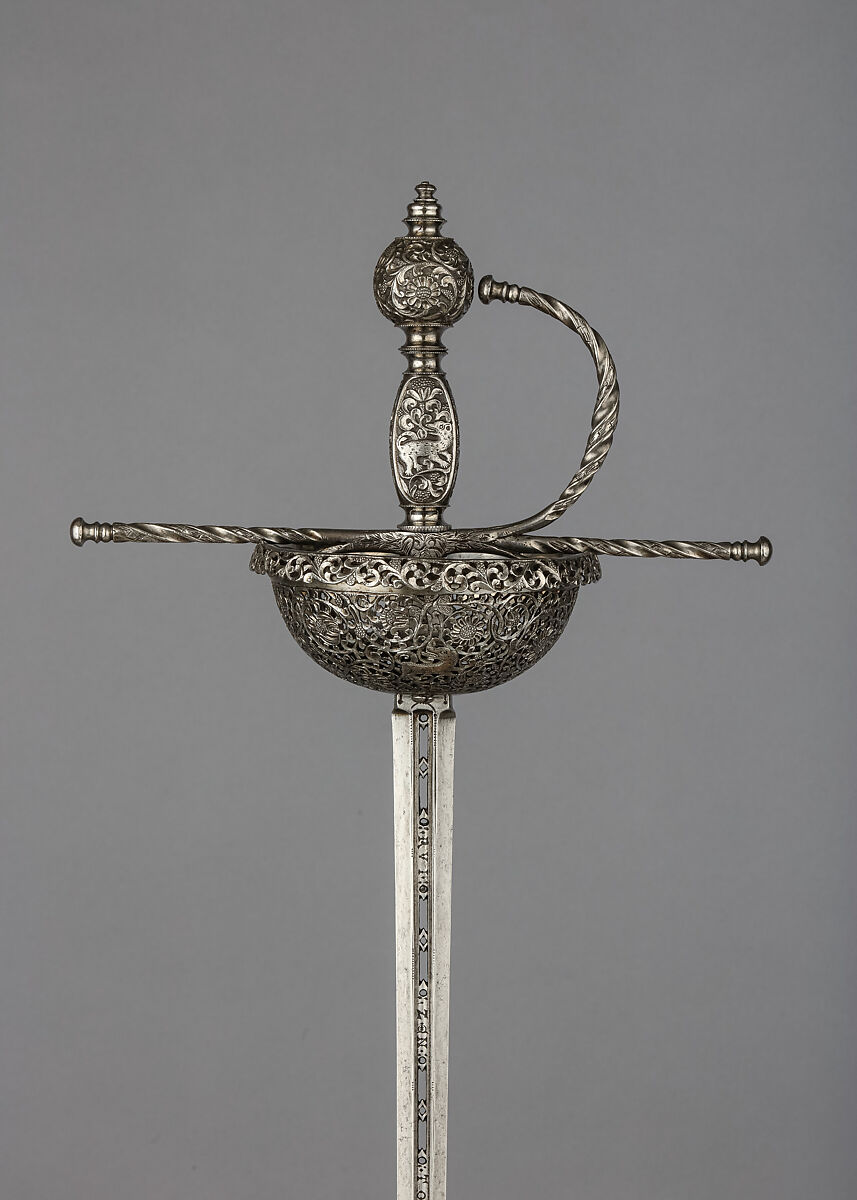 Cup-Hilted Rapier, Steel, Spanish