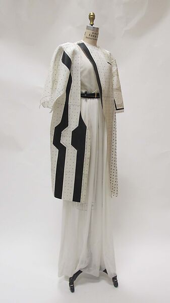 Ensemble, Vionnet S.p.A. (Italian, founded 2008), Silk, synthetic, leather, metal, cotton, French