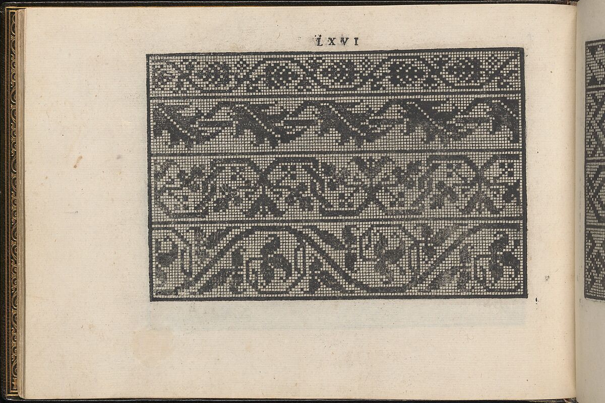 La Vera Perfettione del Disegno di varie sorti di recami, page 33 (verso), Giovanni Ostaus (Italian, active Venice ca. 1554–91)  , Venice, Woodcut 