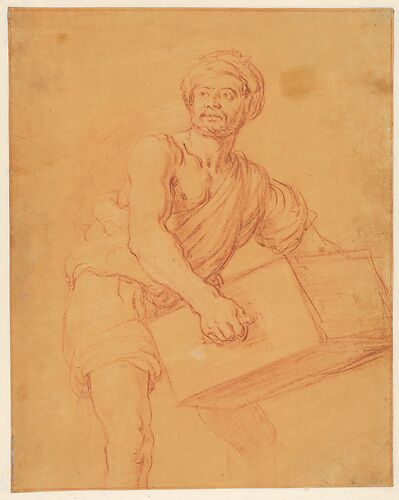 Study of a Bearded and Turbaned Man Carrying a Chest