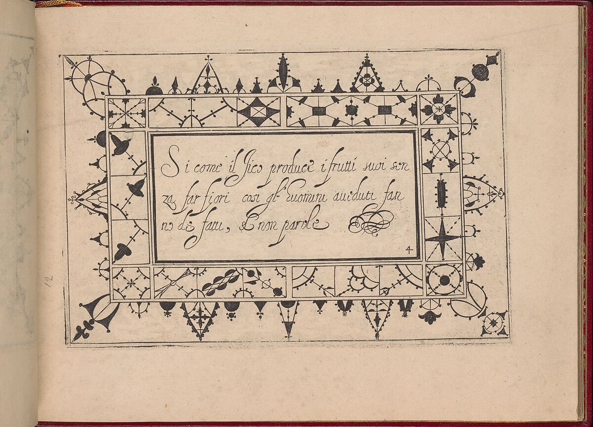 Ghirlanda: Di sei vaghi fiori scielti da piu famosi Giardini d'Italia, page 12 (recto), Pietro Paulo Tozzi (Italian, active 1593–1628), Etching and drawing 