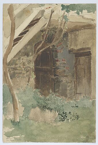 A Wooden Door of a Farm Building near Merano