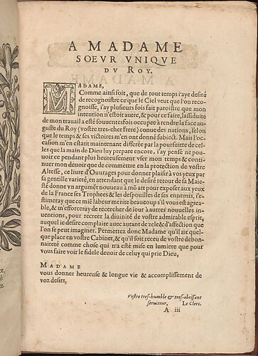 Les Secondes Oeuvres, et Subtiles Inventions De Lingerie du Seigneur Federic de Vinciolo Venitien, page 3 (recto)
