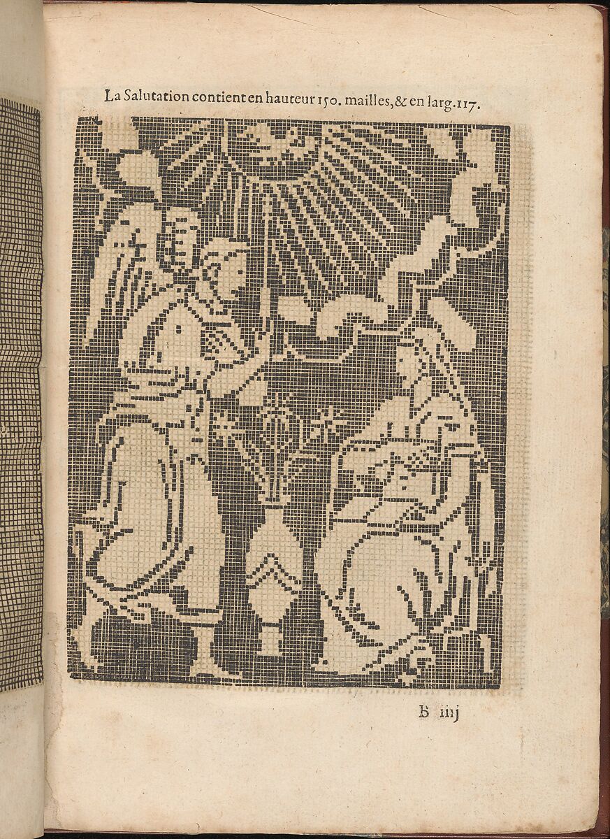 Les Secondes Oeuvres, et Subtiles Inventions De Lingerie du Seigneur Federic de Vinciolo Venitien, page 8 (recto), Federico de Vinciolo (Italian, active Paris, ca. 1587–99), Woodcut 