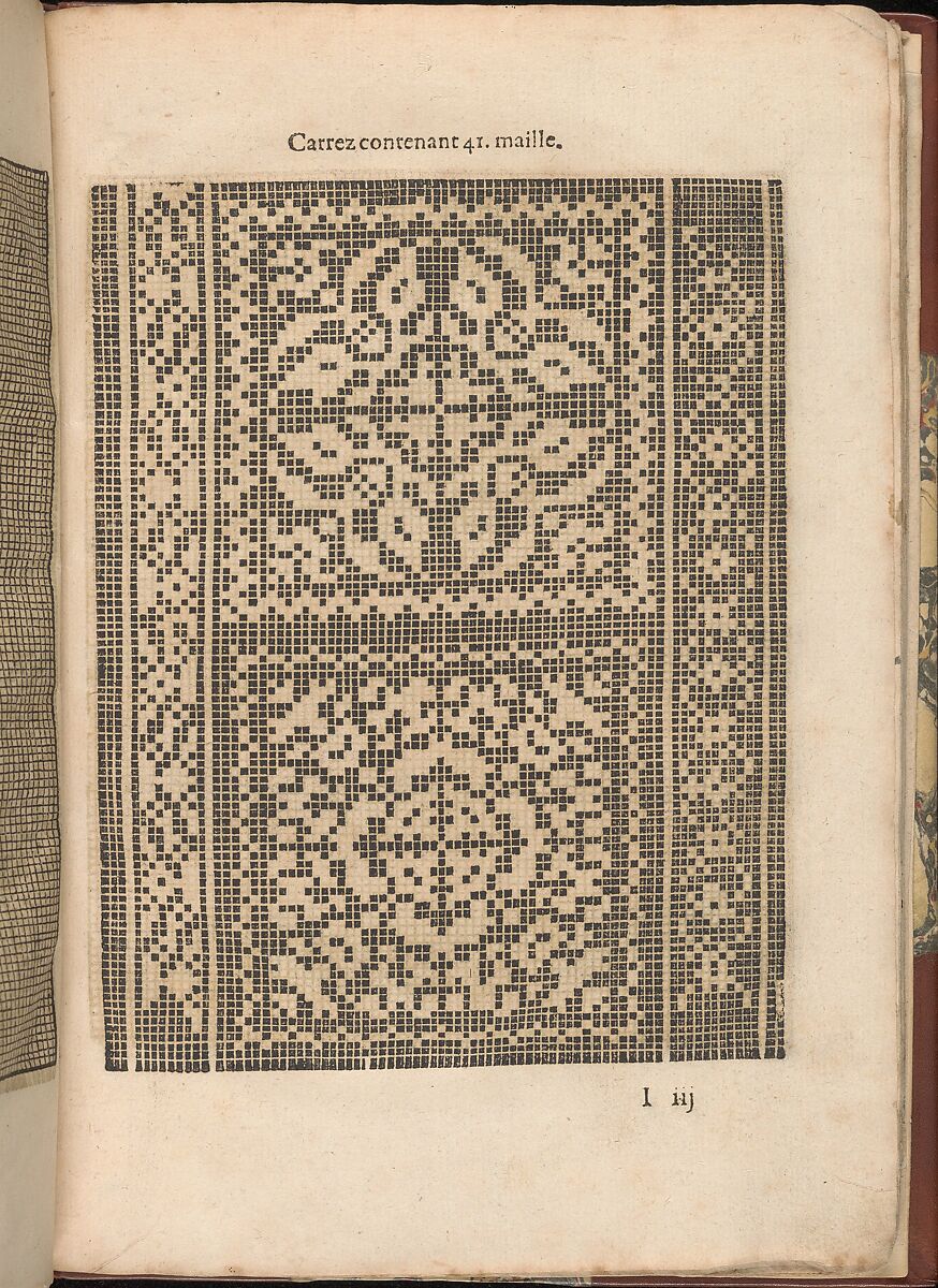 Les Secondes Oeuvres, et Subtiles Inventions De Lingerie du Seigneur Federic de Vinciolo Venitien, page 35 (recto), Federico de Vinciolo (Italian, active Paris, ca. 1587–99), Woodcut 