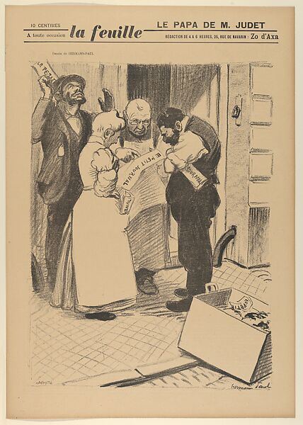 Le Papa de M. Judet, from "La Feuille", René-Georges Hermann-Paul (French, Paris 1874–1940 Saintes-Maries-de-la-Mer), Lithograph 