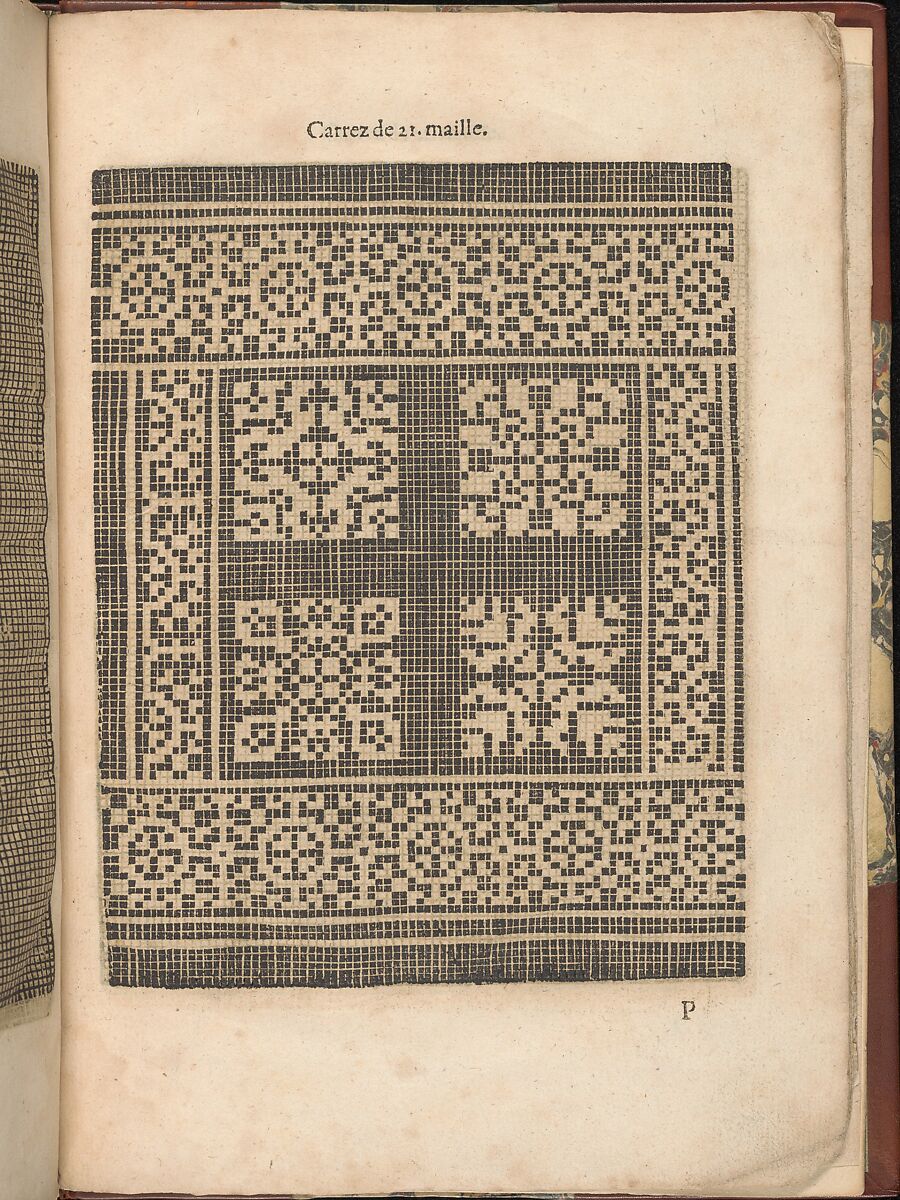 Les Secondes Oeuvres, et Subtiles Inventions De Lingerie du Seigneur Federic de Vinciolo Venitien, page 57 (recto), Federico de Vinciolo (Italian, active Paris, ca. 1587–99), Woodcut 