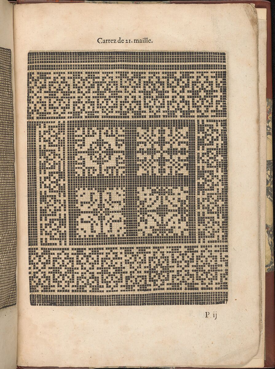 Les Secondes Oeuvres, et Subtiles Inventions De Lingerie du Seigneur Federic de Vinciolo Venitien, page 58 (recto), Federico de Vinciolo (Italian, active Paris, ca. 1587–99), Woodcut 