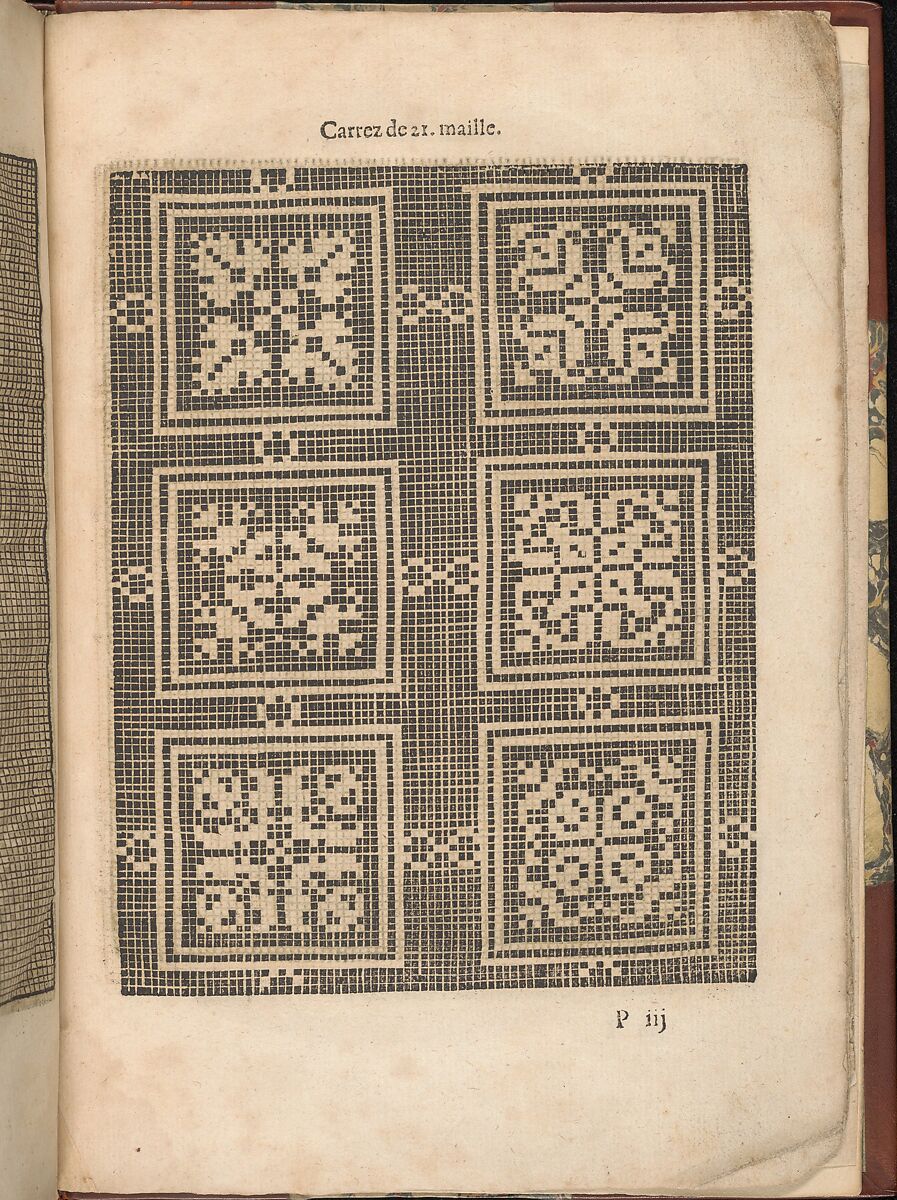 Les Secondes Oeuvres, et Subtiles Inventions De Lingerie du Seigneur Federic de Vinciolo Venitien, page 59 (recto), Federico de Vinciolo (Italian, active Paris, ca. 1587–99), Woodcut 