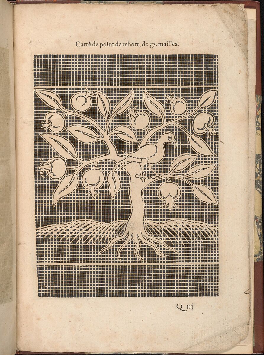 Les Secondes Oeuvres, et Subtiles Inventions De Lingerie du Seigneur Federic de Vinciolo Venitien, page 63 (recto), Federico de Vinciolo (Italian, active Paris, ca. 1587–99), Woodcut 