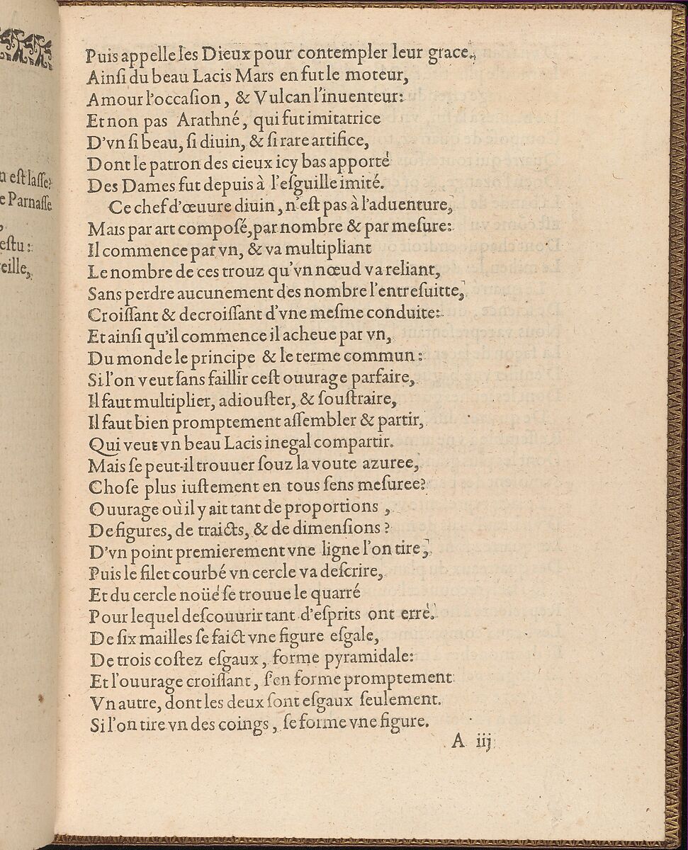 La Pratique de l'Aiguille, page 3 (recto), Matthias Mignerak, Woodcut 