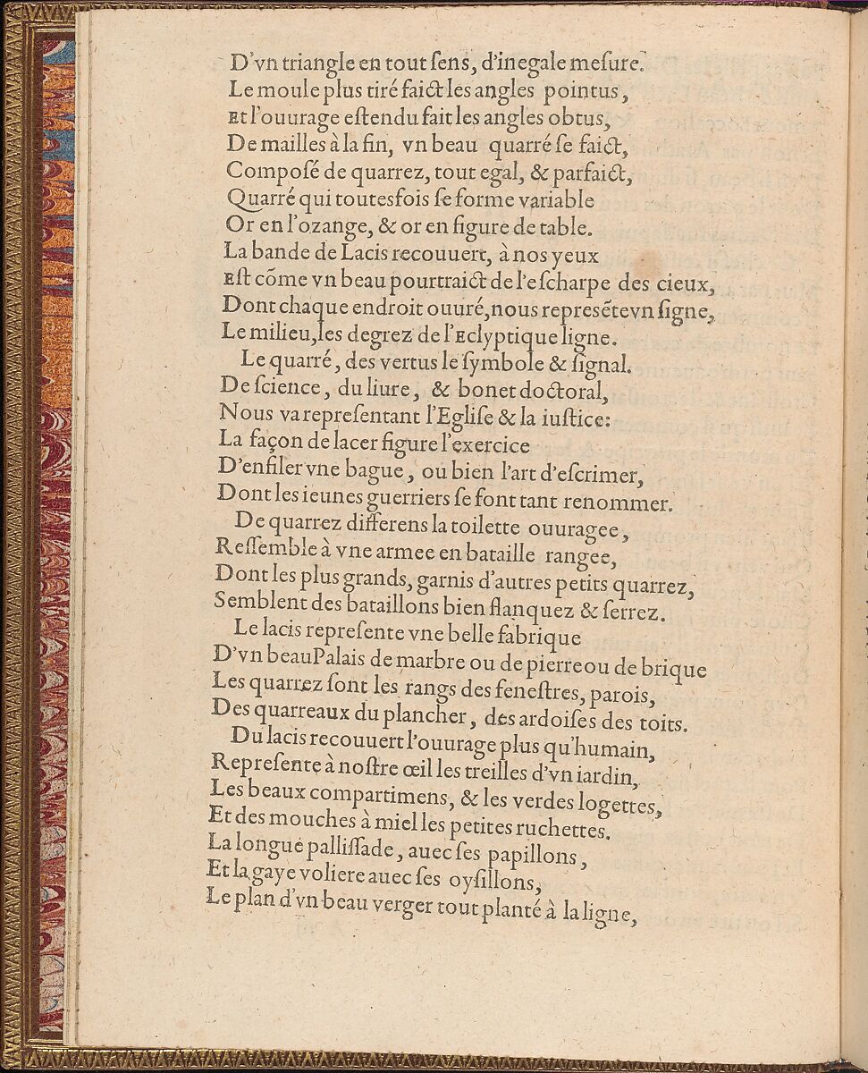 La Pratique de l'Aiguille, page 3 (verso), Matthias Mignerak, Woodcut 