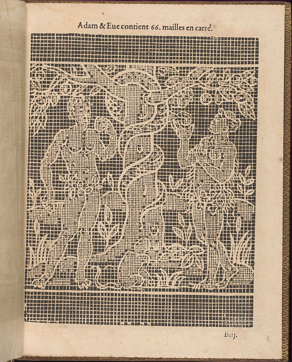 La Pratique de l'Aiguille, page 7 (recto), Matthias Mignerak, Woodcut 