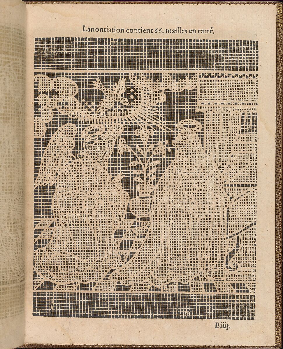 La Pratique de l'Aiguille, page 8 (recto), Matthias Mignerak, Woodcut 