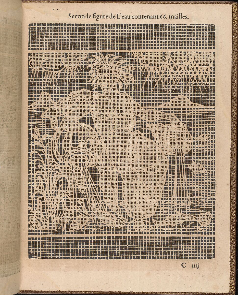 La Pratique de l'Aiguille, page 11 (recto), Matthias Mignerak, Woodcut