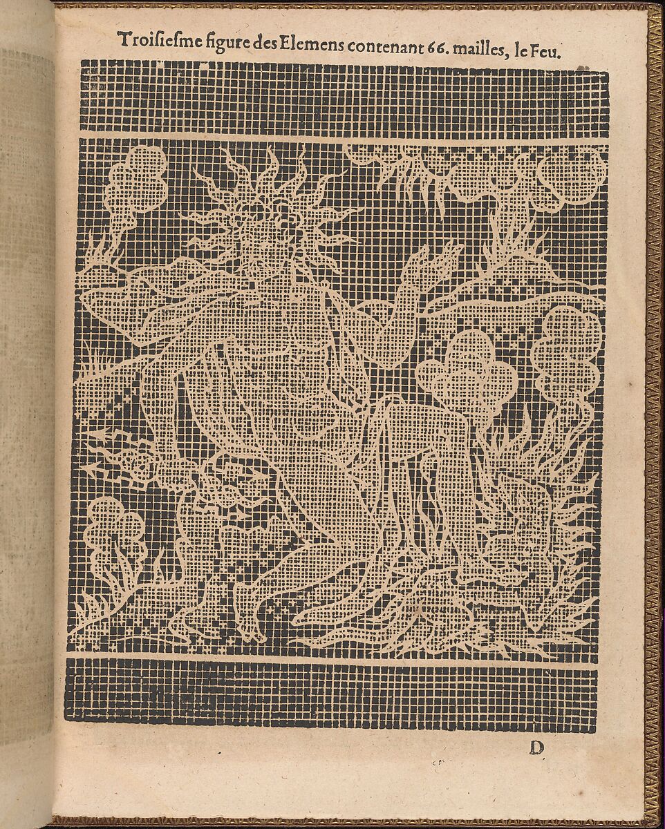 La Pratique de l'Aiguille, page 12 (recto), Matthias Mignerak, Woodcut 