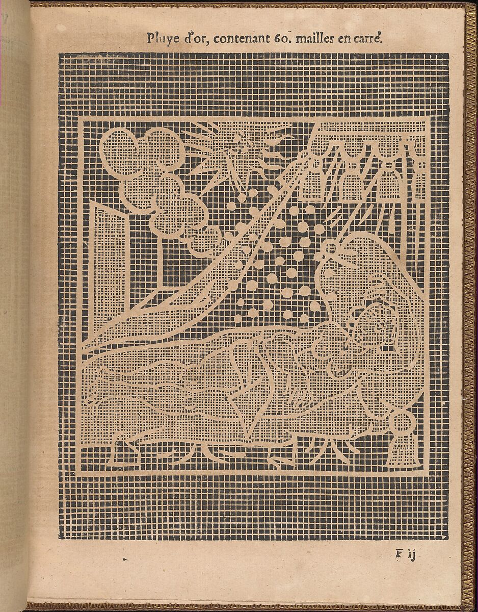 La Pratique de l'Aiguille, page 21 (recto), Matthias Mignerak, Woodcut 