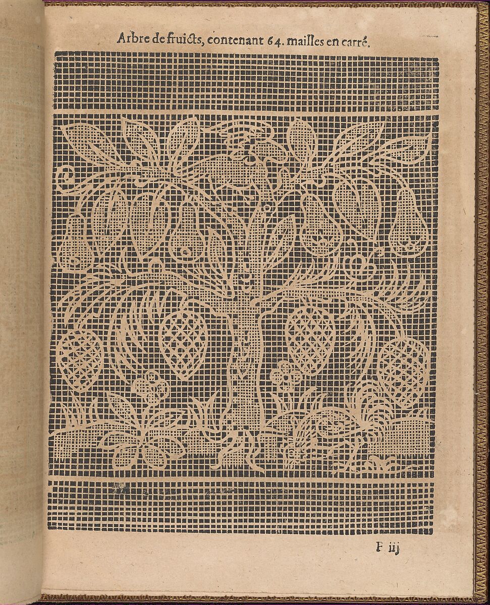 La Pratique de l'Aiguille, page 22 (recto), Matthias Mignerak, Woodcut 