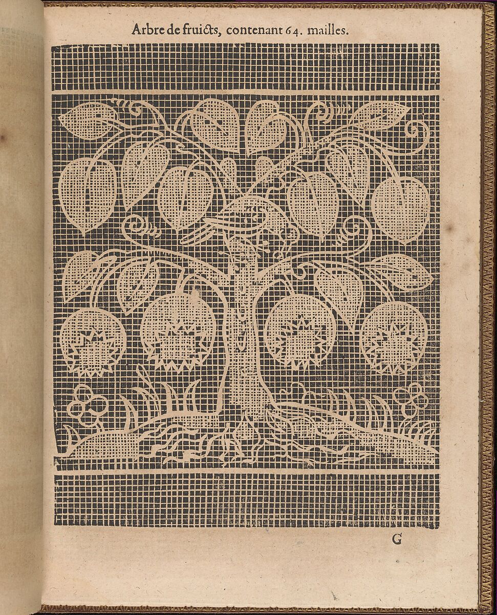 La Pratique de l'Aiguille, page 24 (recto), Matthias Mignerak, Woodcut 