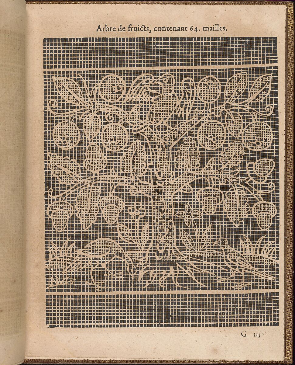 La Pratique de l'Aiguille, page 26 (recto), Matthias Mignerak, Woodcut 