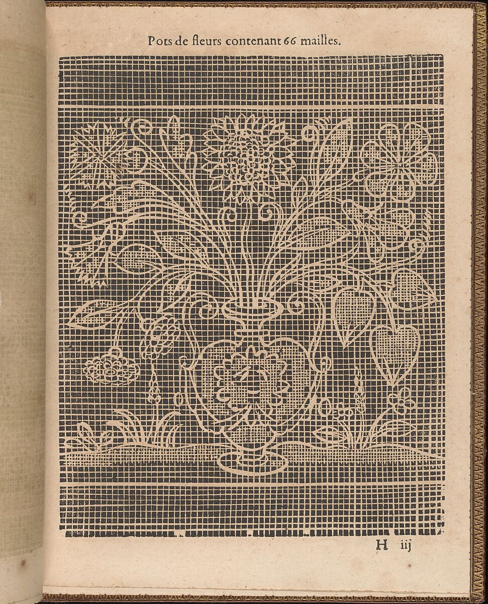 La Pratique de l'Aiguille, page 30 (recto), Matthias Mignerak, Woodcut 