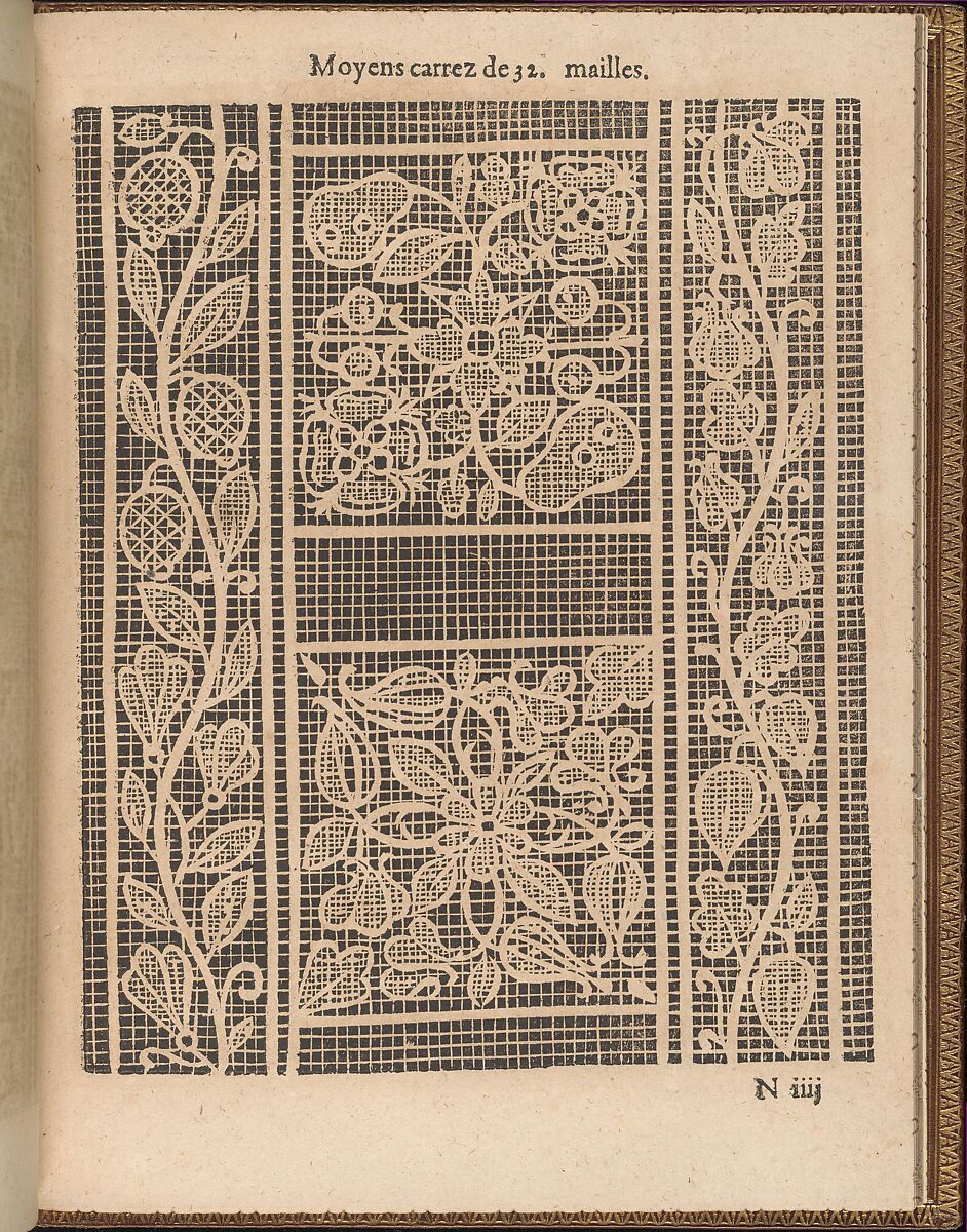 La Pratique de l'Aiguille, page 51 (recto), Matthias Mignerak, Woodcut 