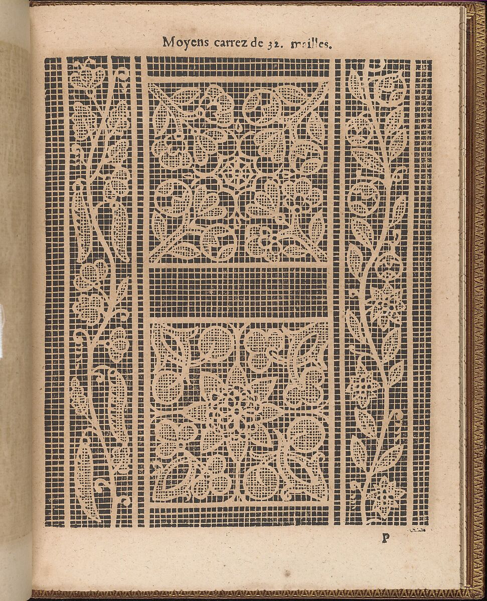 La Pratique de l'Aiguille, page 56 (recto), Matthias Mignerak, Woodcut 