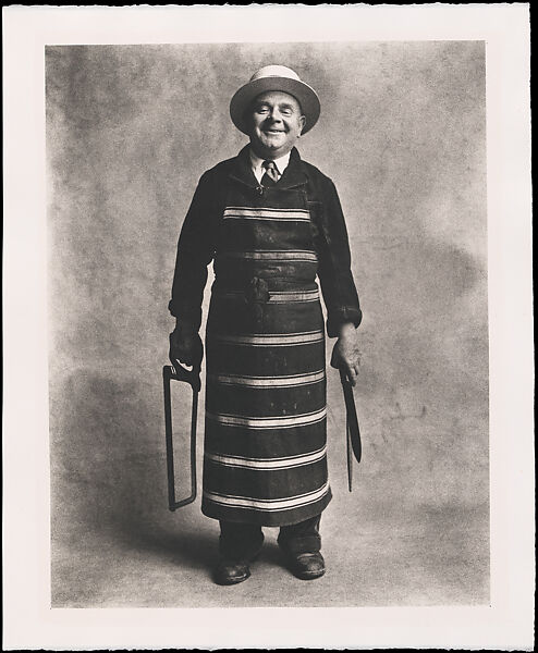 Butcher, Irving Penn (American, Plainfield, New Jersey 1917–2009 New York), Platinum-palladium print 