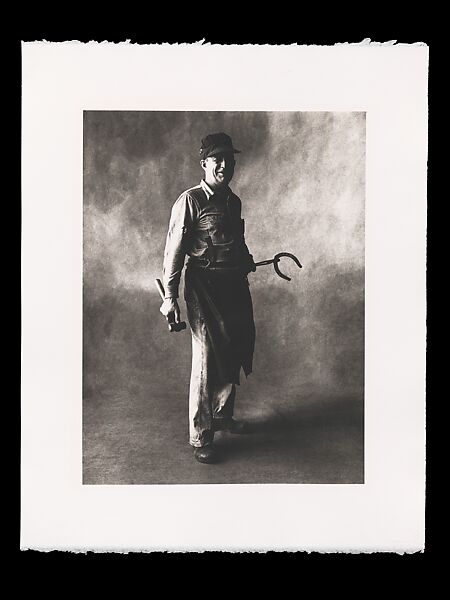 Horseshoer, New York, Irving Penn (American, Plainfield, New Jersey 1917–2009 New York), Platinum-palladium print 