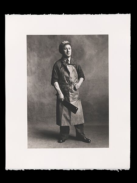 Meat Carrier and Boner, London, Irving Penn (American, Plainfield, New Jersey 1917–2009 New York), Platinum-palladium print 