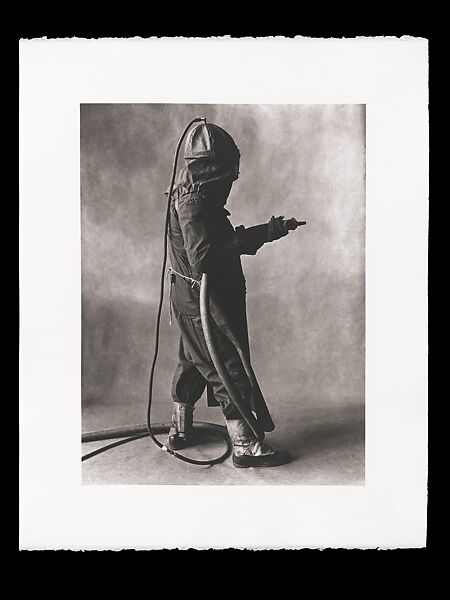 Sandblaster, New York, Irving Penn (American, Plainfield, New Jersey 1917–2009 New York), Platinum-palladium print 