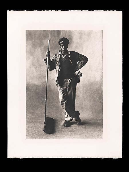 Station Sweeper, New York, Irving Penn (American, Plainfield, New Jersey 1917–2009 New York), Platinum-palladium print 