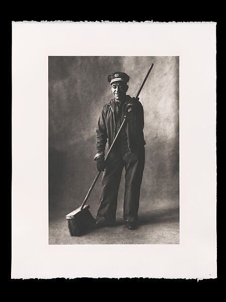 Street Cleaner, New York, Irving Penn (American, Plainfield, New Jersey 1917–2009 New York), Platinum-palladium print 