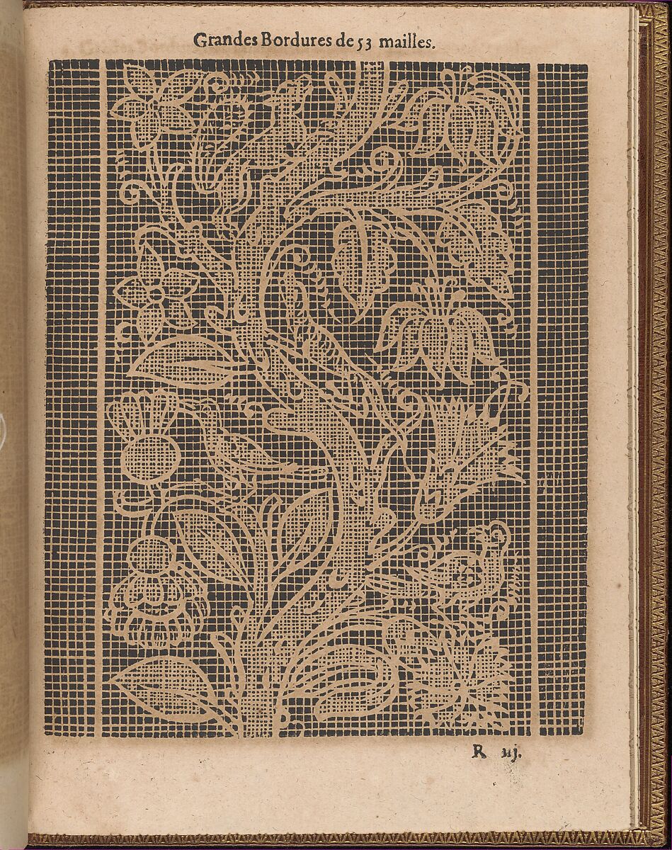 La Pratique de l'Aiguille, page 66 (recto), Matthias Mignerak, Woodcut 