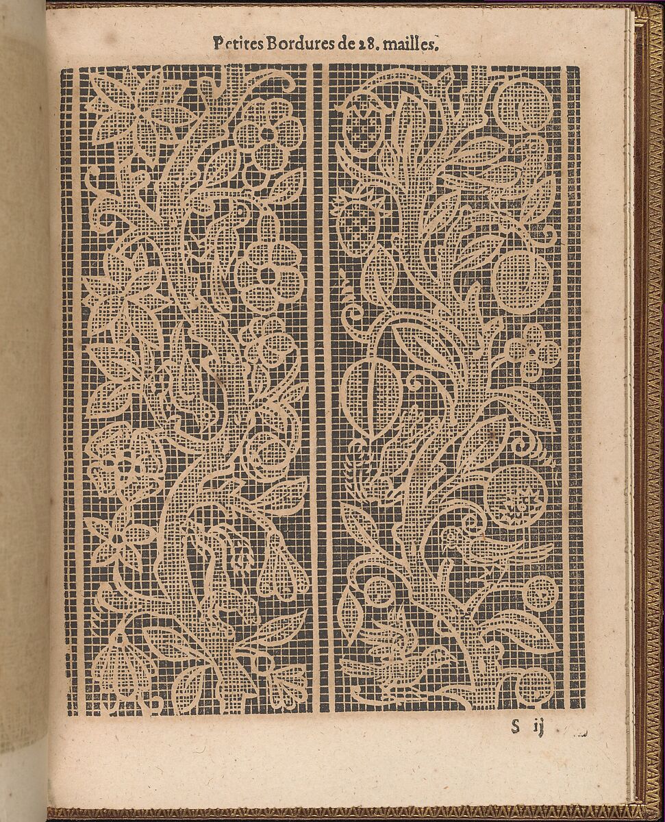 La Pratique de l'Aiguille, page 69 (recto), Matthias Mignerak, Woodcut 