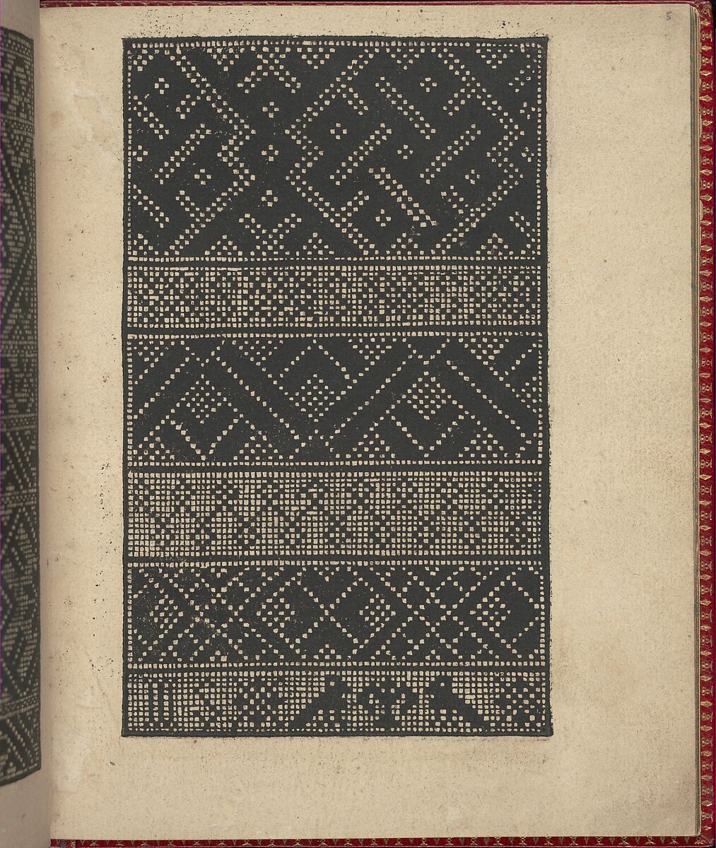 Ce est ung tractat de la noble art de leguille ascavoir ouvraiges de spaigne... page 5 (recto), Willem Vosterman (Netherlandish, active Antwerp), Woodcut