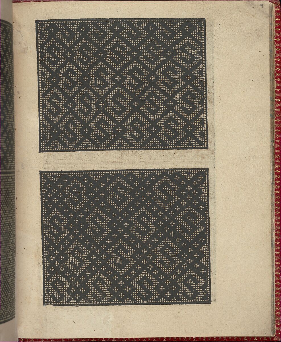 Ce est ung tractat de la noble art de leguille ascavoir ouvraiges de spaigne... page 5 (verso), Willem Vosterman (Netherlandish, active Antwerp), Woodcut