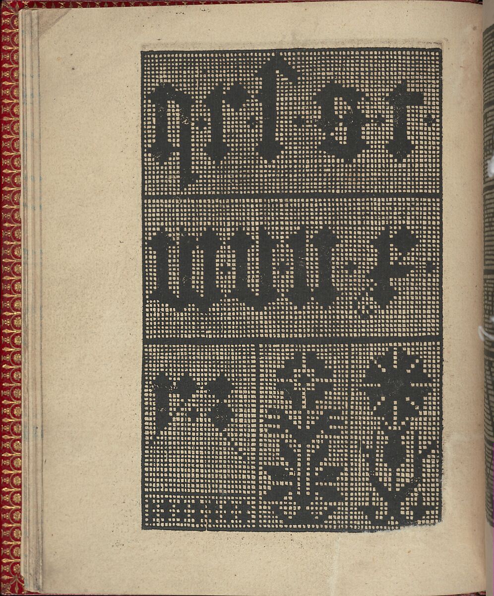 Ce est ung tractat de la noble art de leguille ascavoir ouvraiges de spaigne... page 7 (verso), Willem Vosterman (Netherlandish, active Antwerp), Woodcut 