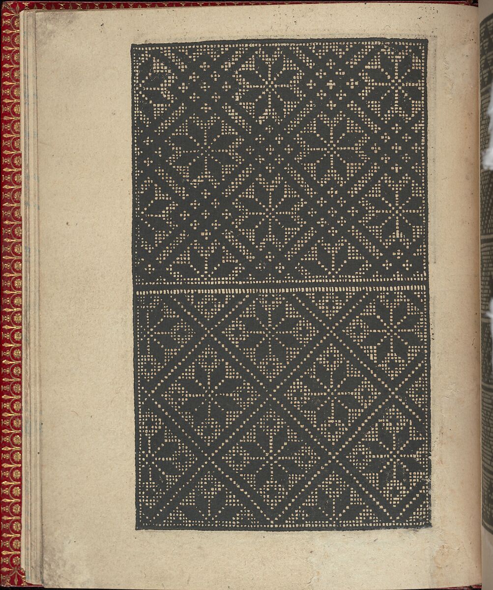 Ce est ung tractat de la noble art de leguille ascavoir ouvraiges de spaigne... page 9 (verso), Willem Vosterman (Netherlandish, active Antwerp), Woodcut