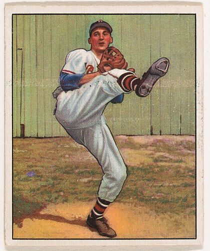 Warren Spahn, Pitcher, Boston Braves, from the Picture Card Collectors Series (R406-4) issued by Bowman Gum