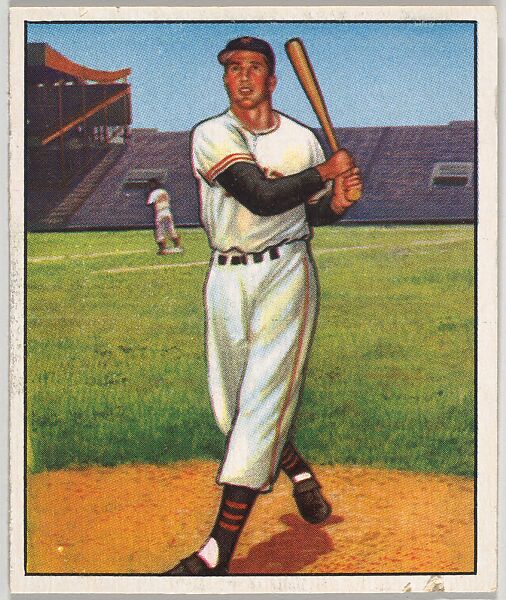 Bobby Thomson, Outfield, New York Giants, from the Picture Card Collectors Series (R406-4) issued by Bowman Gum, Issued by Bowman Gum Company, Commercial color lithograph 