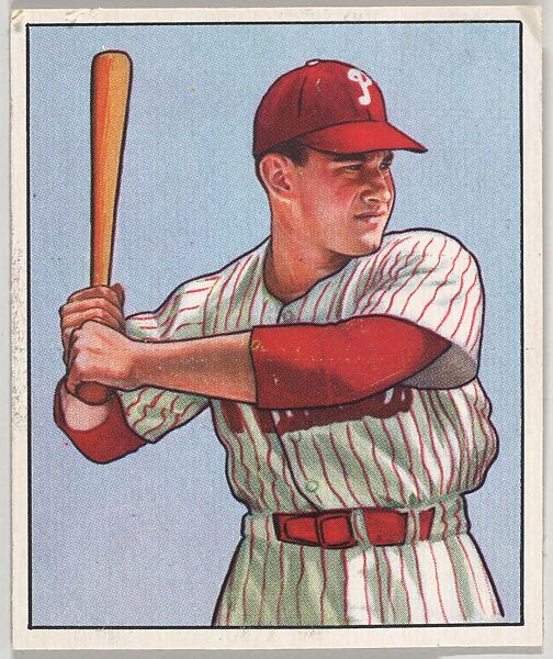 Del Ennis, Outfield, Philadelphia Phillies, from the Picture Card Collectors Series (R406-4) issued by Bowman Gum, Issued by Bowman Gum Company, Commercial color lithograph 
