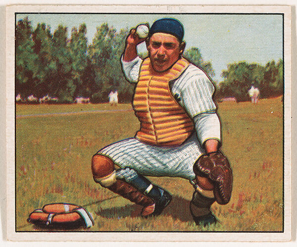 Issued by Bowman Gum Company, Larry Yogi Berra, Catcher, New York  Yankees, from Picture Cards, series 6 (R406-6) issued by Bowman Gum