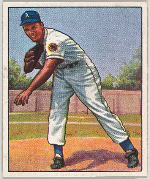 Leland "Lou" Brissie, Pitcher, Philadelphia Athletics, Cleveland Indians, from the Picture Card Collectors Series (R406-4) issued by Bowman Gum, Issued by Bowman Gum Company, Commercial color lithograph 