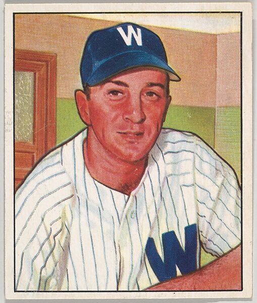 Sam Mele, Outfield, Washington Senators, from the Picture Card Collectors Series (R406-4) issued by Bowman Gum, Issued by Bowman Gum Company, Commercial color lithograph 