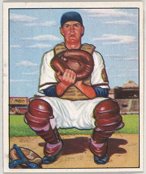 Del Crandall, Catcher, Boston Braves, from the Picture Card Collectors Series (R406-4) issued by Bowman Gum, Issued by Bowman Gum Company, Commercial color lithograph 