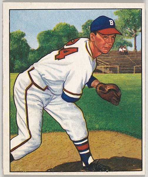 Vernon Bickford, Pitcher, Boston Braves, from the Picture Card Collectors Series (R406-4) issued by Bowman Gum, Issued by Bowman Gum Company, Commercial color lithograph 