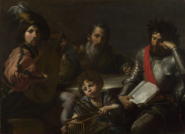 Four Ages of Man, Valentin de Boulogne (French, Coulommiers-en-Brie 1591–1632 Rome), Oil on canvas 